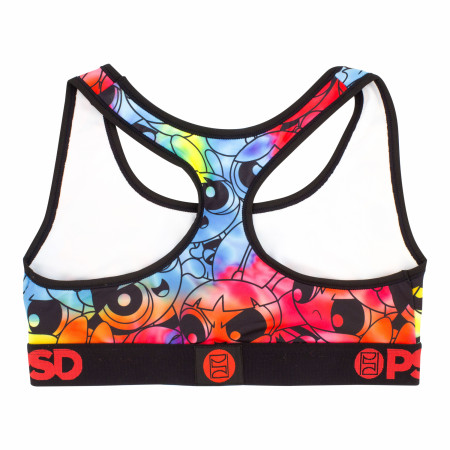 Powerpuff Girls Rainbow Tie-Dye PSD Sports Bra